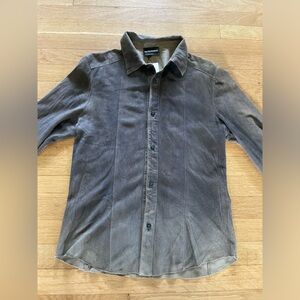 mens emporio armani Suede Button Up Jacket/Flannel Size Small